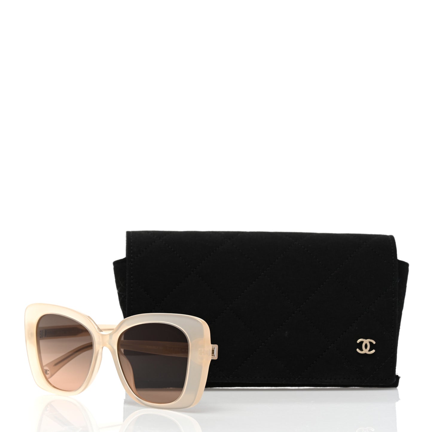 Acetate Rectangle Sunglasses 5504 Dark Beige