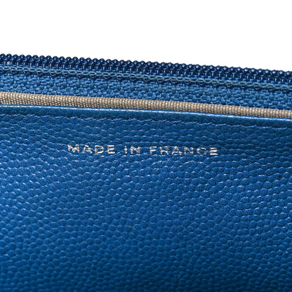 Chanel Caviar Sevruga Wallet on Chain WOC Blue 7 of 11