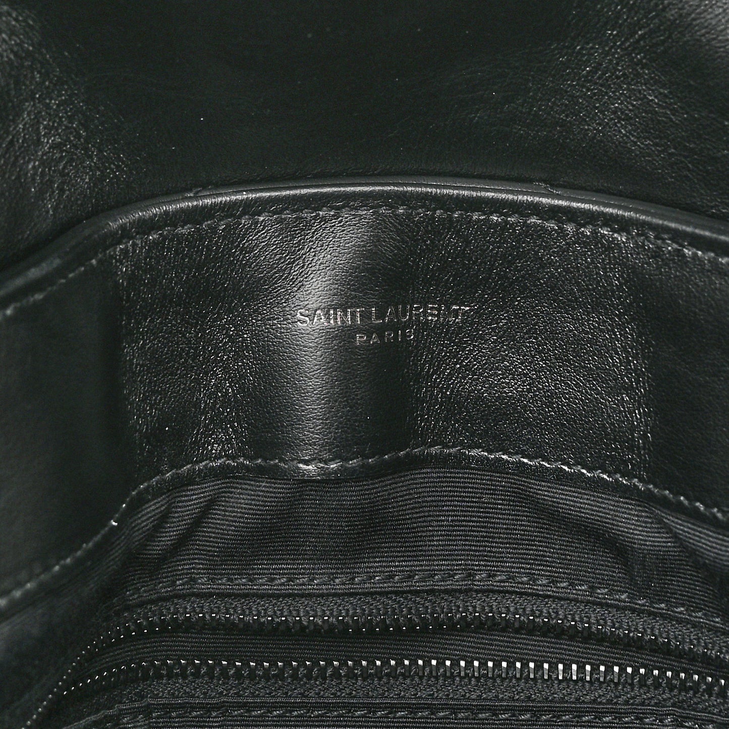 Calfskin Y Quilted Monogram Monochrome Medium Loulou Chain Satchel Black