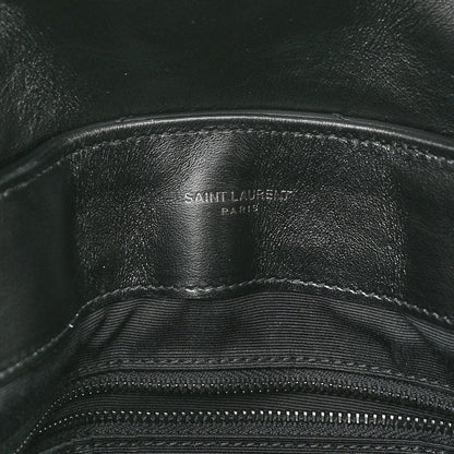 Saint Laurent Calfskin Y Quilted Monogram Monochrome Medium Loulou Chain Satchel Black 6 of 11