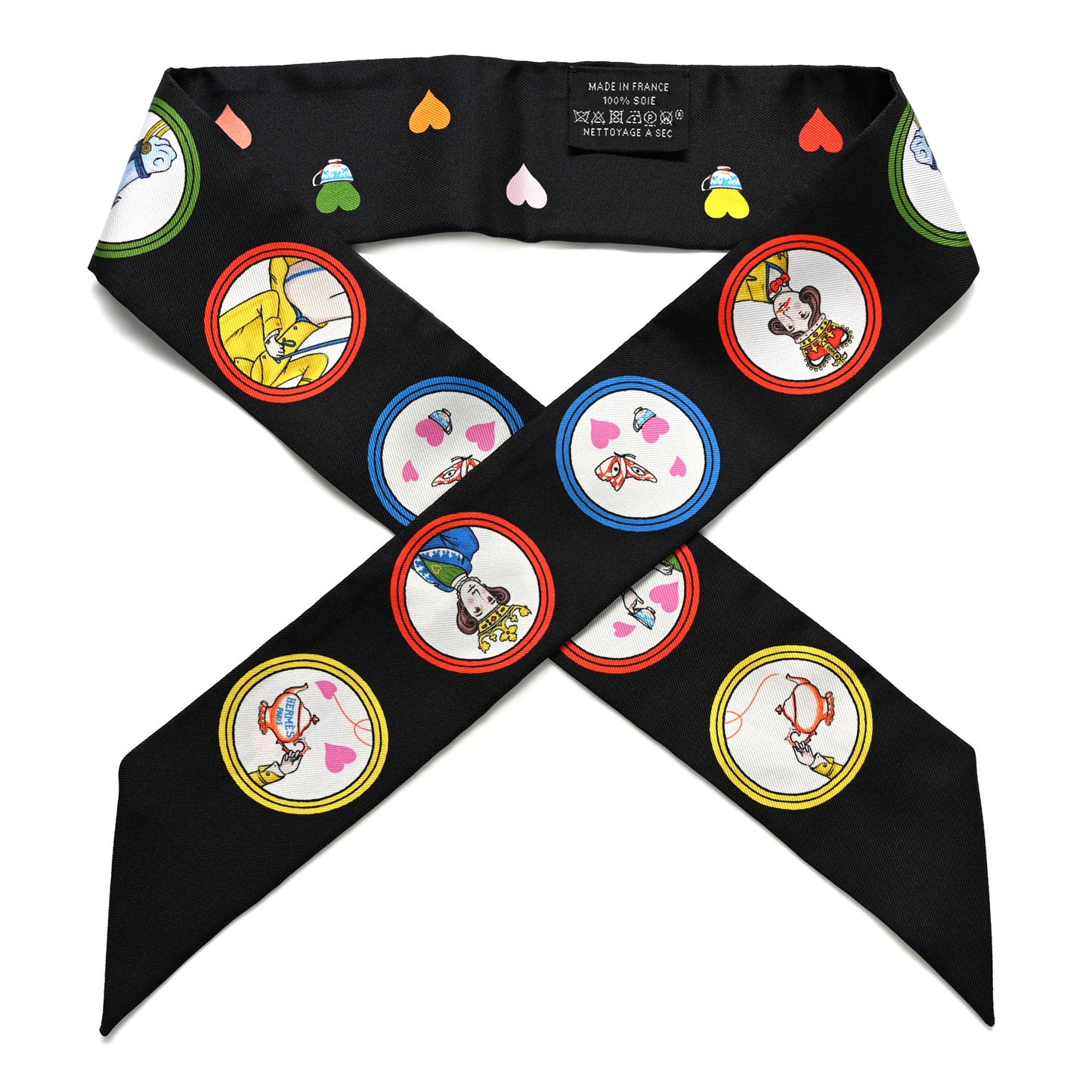 Silk Tea Time Twilly Black Rouge Multicolor