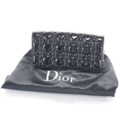 Christian Dior Patent Cannage Evening Clutch Bag Black 11 of 11