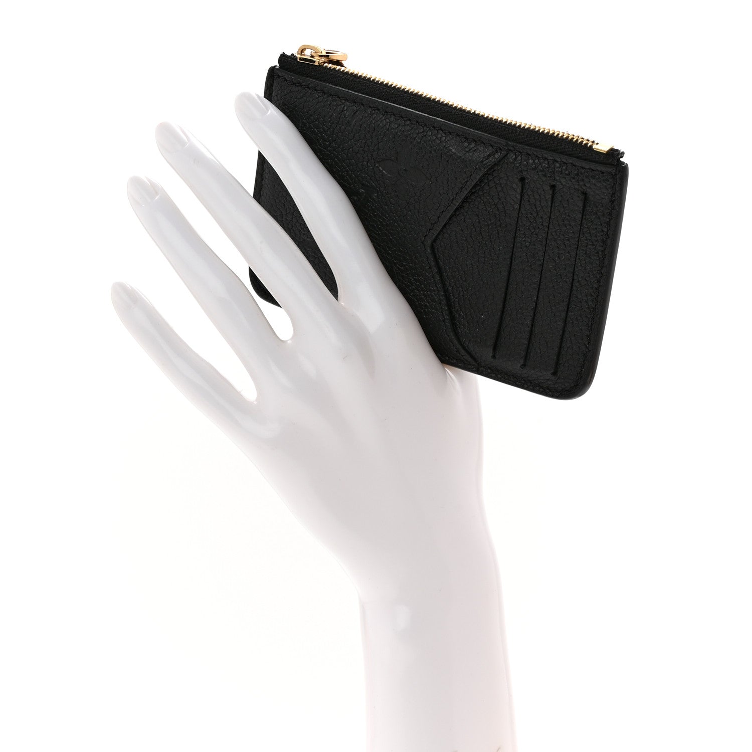 Louis Vuitton Empreinte Monogram Zipped Romy Card Holder Black 2 of 7