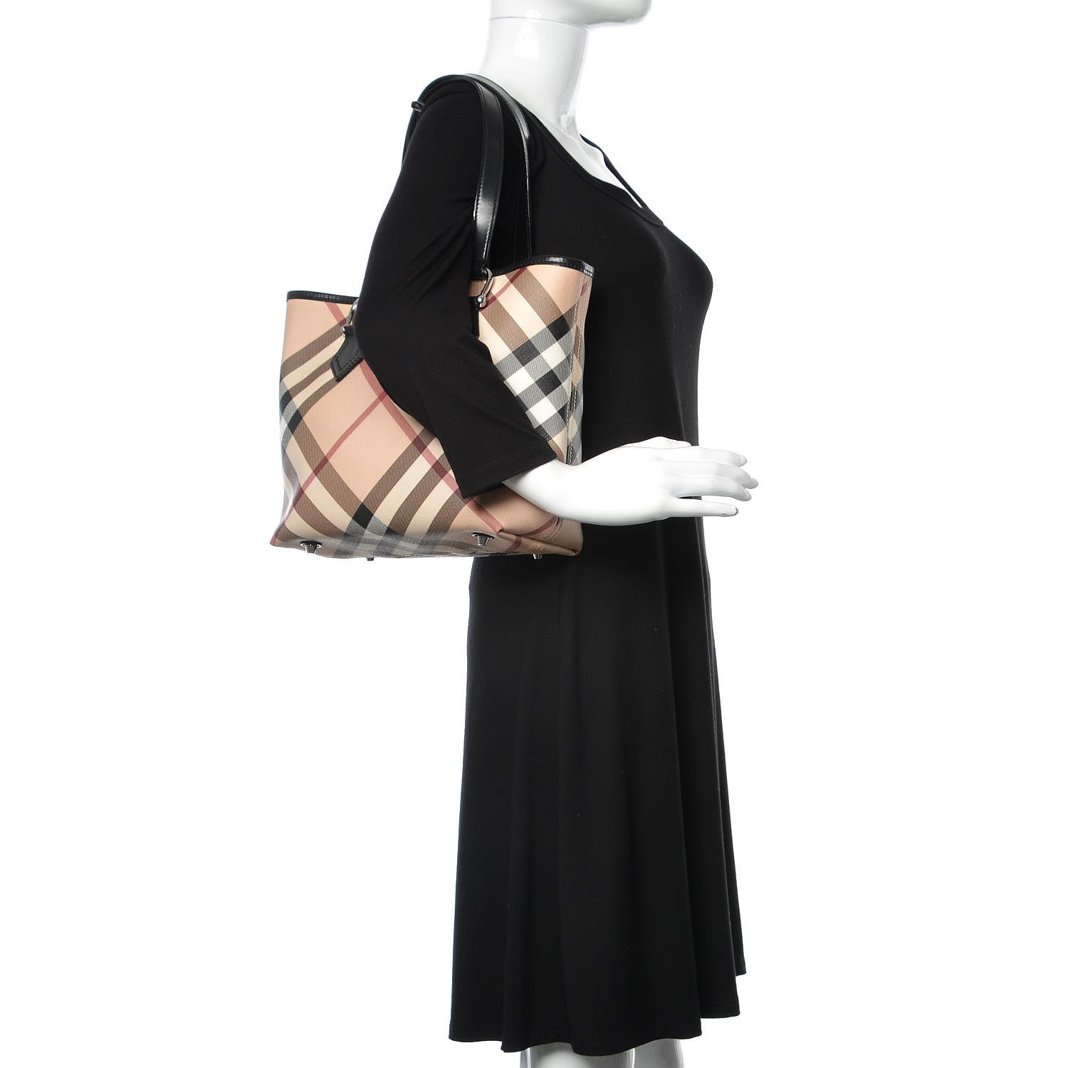 Burberry Supernova Check Tote Black 2 of 13