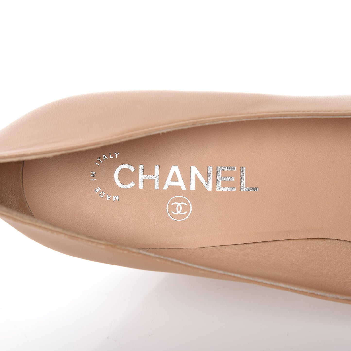 Calfskin Cap Toe Chain Wedge Pumps 39.5 Marron Clair Black