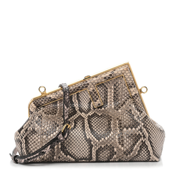 Fendi Snakeskin Small Fendi First Light Pink 1869694 – FASHIONPHILE