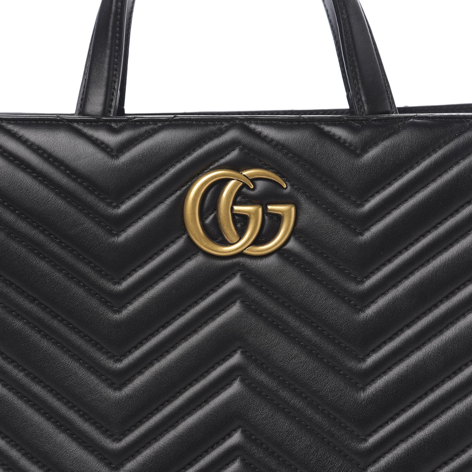 Gucci Calfskin Matelasse Medium GG Marmont Tote Black 10 of 10