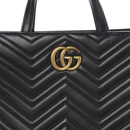 Gucci Calfskin Matelasse Medium GG Marmont Tote Black 10 of 10