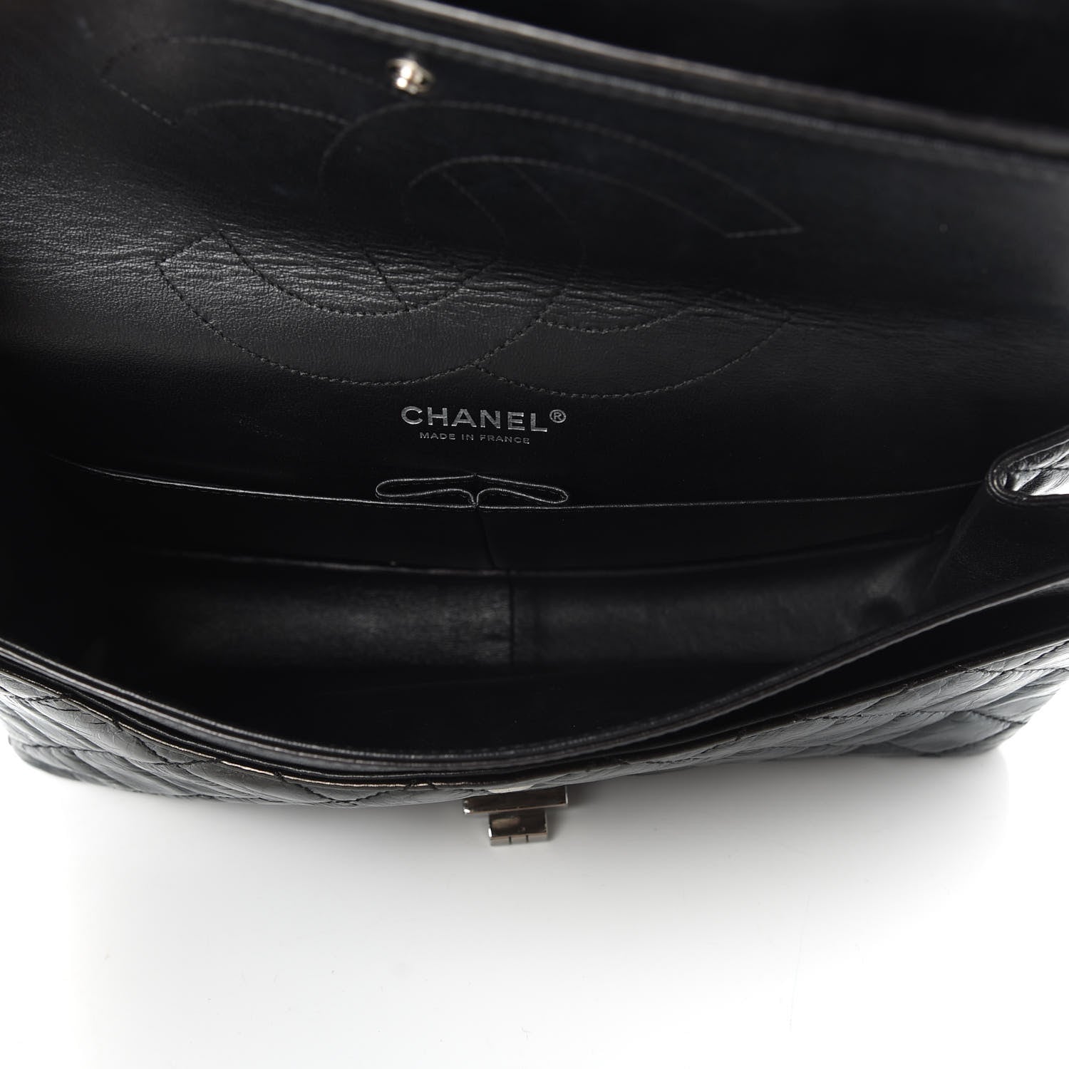 Chanel Glazed Aged Calfskin Quilted 2.55 Reissue 227 Flap Black 5 of 11