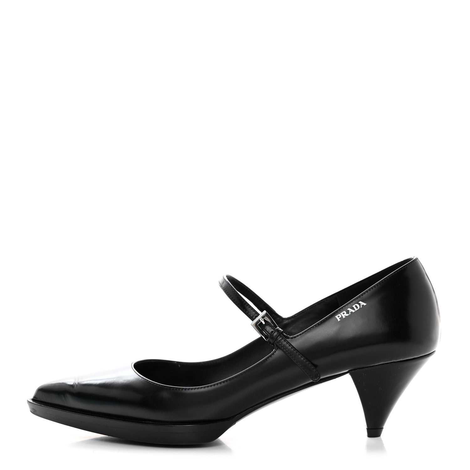 Prada Spazzolato Mary Jane 45mm Pumps 37 Black 1 of 7