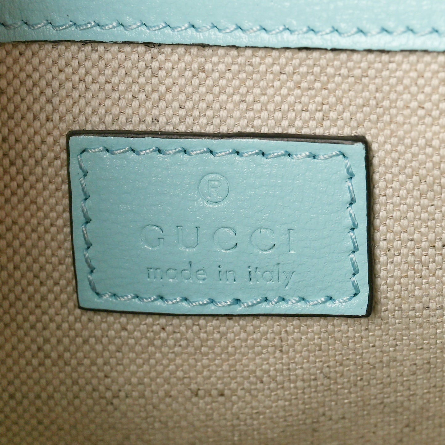 Azalea Calfskin Crystal GG Monogram Mini Horsebit 1955 Shoulder Bag Light Blue