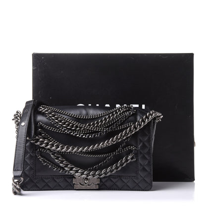 Chanel Calfskin Enchained New Medium Boy Flap Black 12 of 12