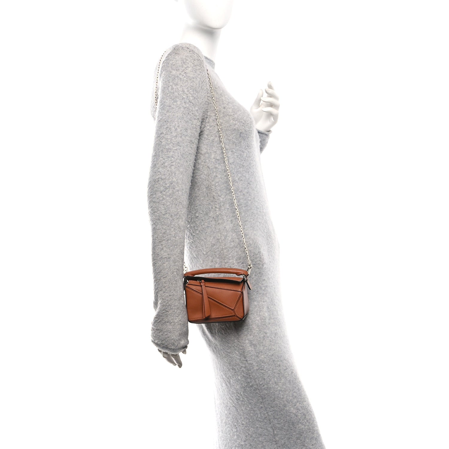 Loewe Calfskin Nano Puzzle Bag Tan 2 of 11