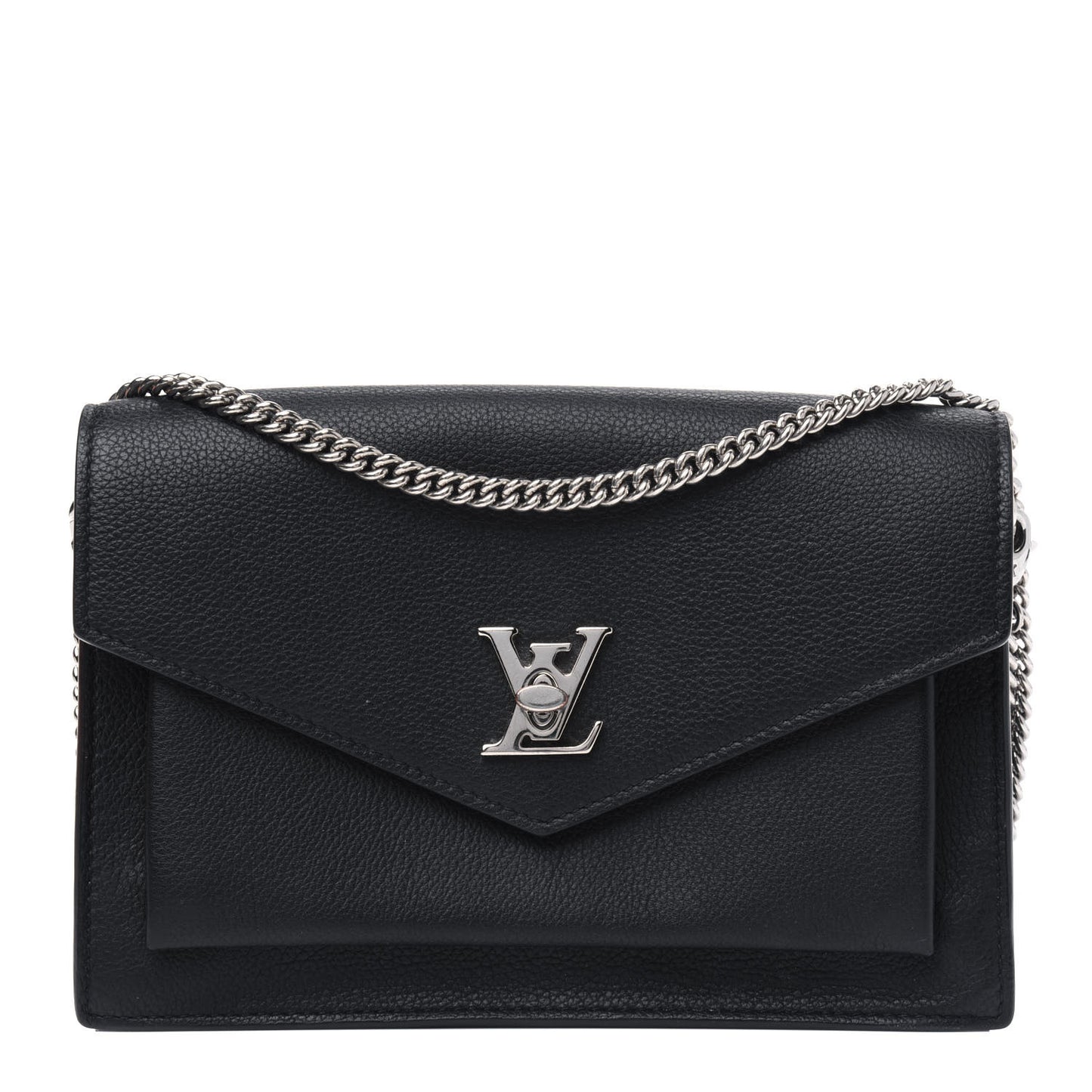 Soft Calfskin My Lockme Chain Pochette Black