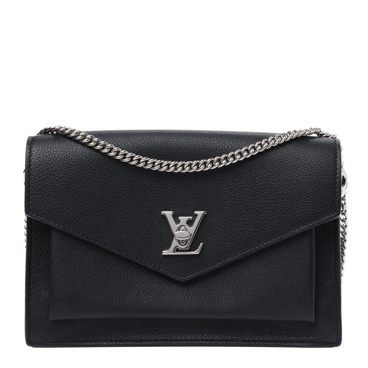 Louis Vuitton Soft Calfskin My Lockme Chain Pochette Black 1 of 4