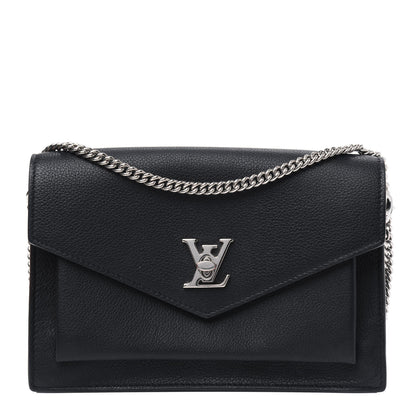 Louis Vuitton Soft Calfskin My Lockme Chain Pochette Black 1 of 4