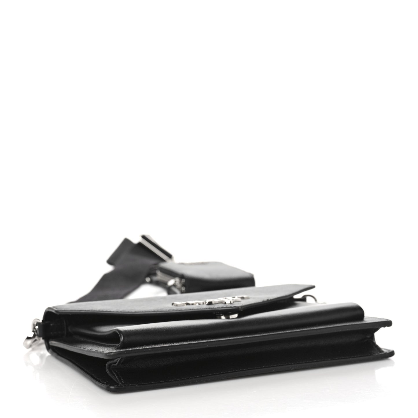 Saffiano City Calf Mini Envelope Bag Black