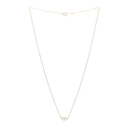 Mikimoto 18K Yellow Gold Akoya Pearl 8mm Single Pendant Necklace 3 of 4