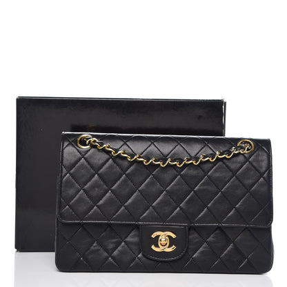 Chanel Lambskin Quilted Medium Double Flap Black 12 of 12