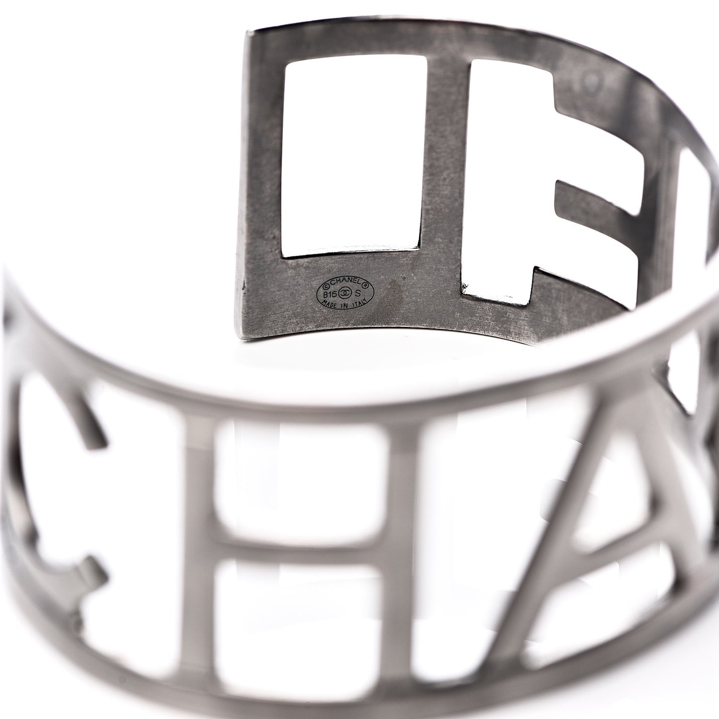 Metal Logo Cuff Silver