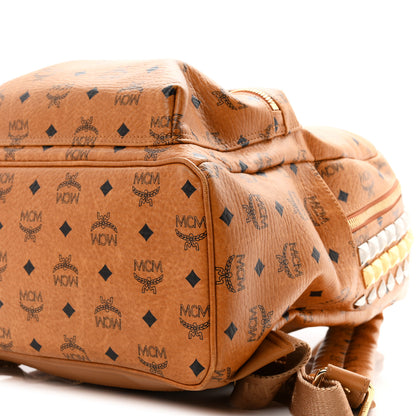 MCM Visetos Crown Stud Medium Stark Backpack Cognac 9 of 9