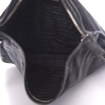 Prada Nylon Flat Messenger Bag Black 5 of 16