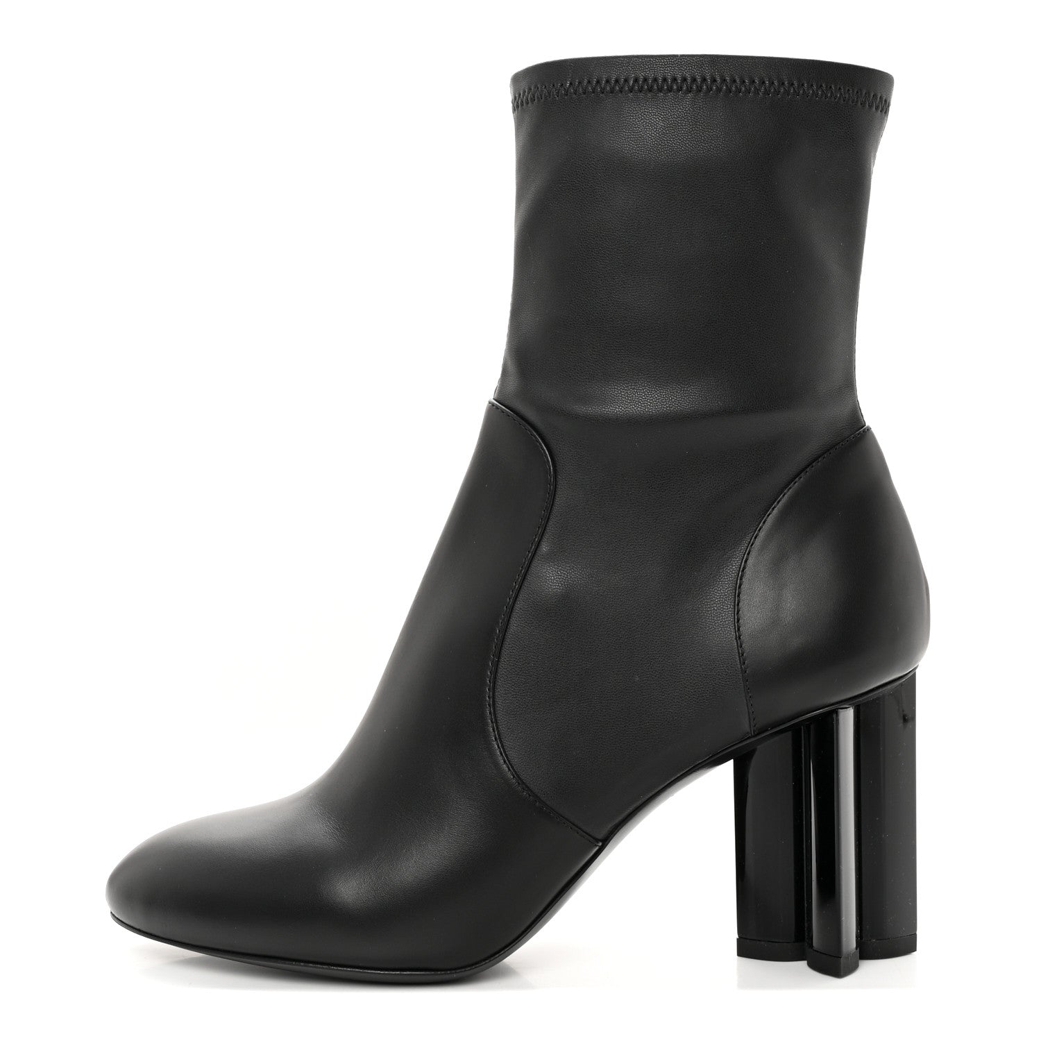 Louis Vuitton Calfskin Uniformes Silhouette Ankle Boots 37.5 Black 1 of 9