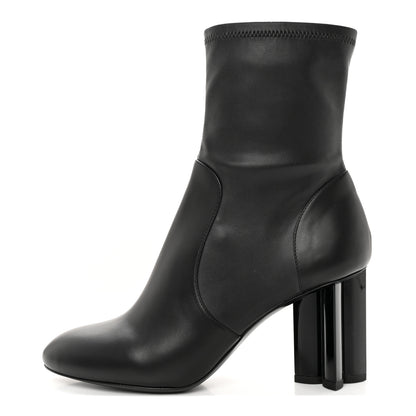 Louis Vuitton Calfskin Uniformes Silhouette Ankle Boots 37.5 Black 1 of 9