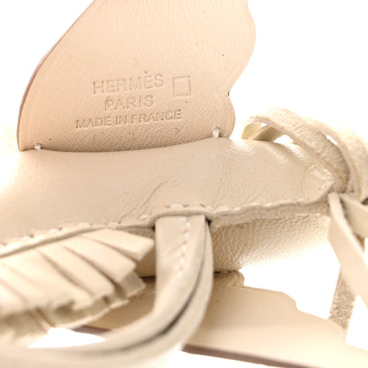 Hermes Milo Lambskin Matte Alligator Touch Grigri Rodeo Pegase Horse Bag Charm PM Craie Nata Beton 3 of 5