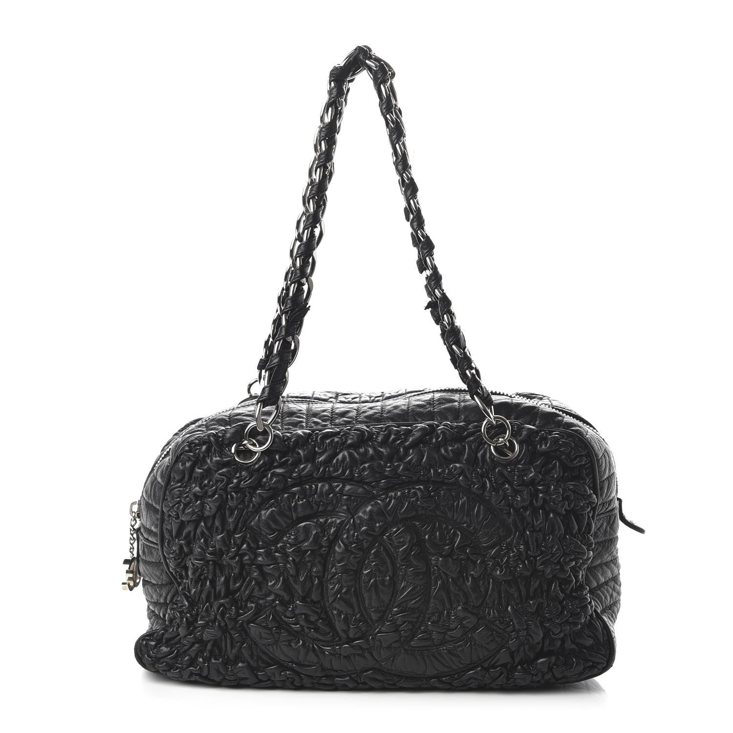 Chanel Lambskin Astrakan Bowler Black 1 of 10