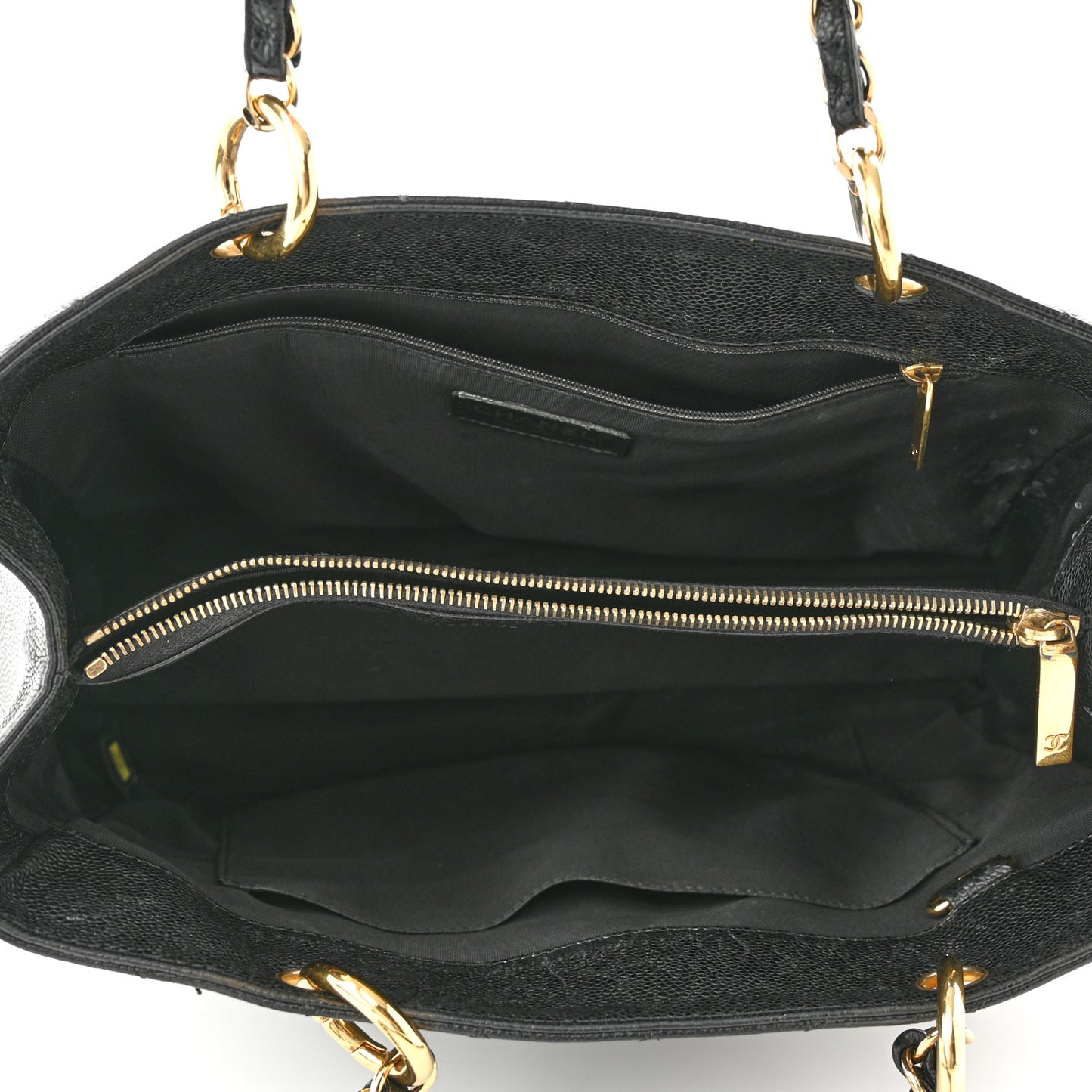 Caviar Quilted Grand Shopping Tote GST Black