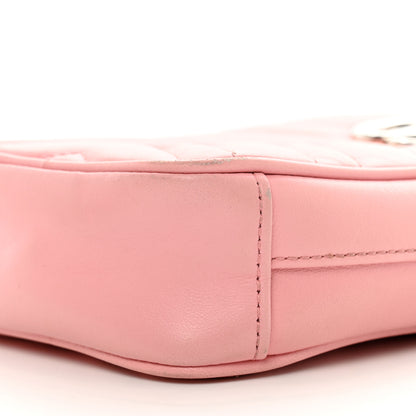 Gucci Calfskin Matelasse Mini GG Marmont Crossbody Bag Wild Rose 8 of 11