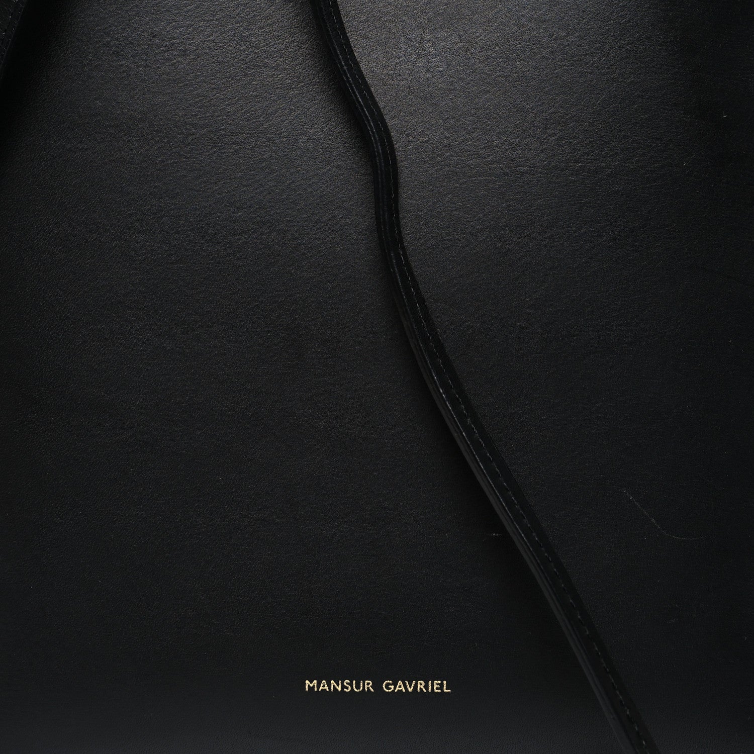 Mansur Gavriel Vegetable Tanned Calfskin Bucket Bag Black Flamma 7 of 13