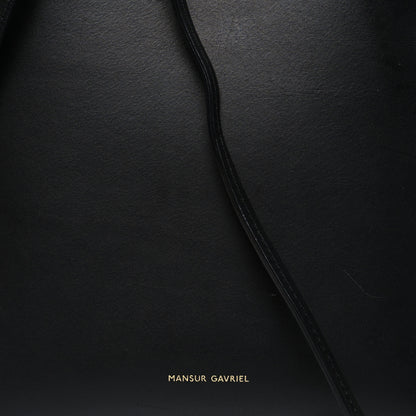 Mansur Gavriel Vegetable Tanned Calfskin Bucket Bag Black Flamma 7 of 13