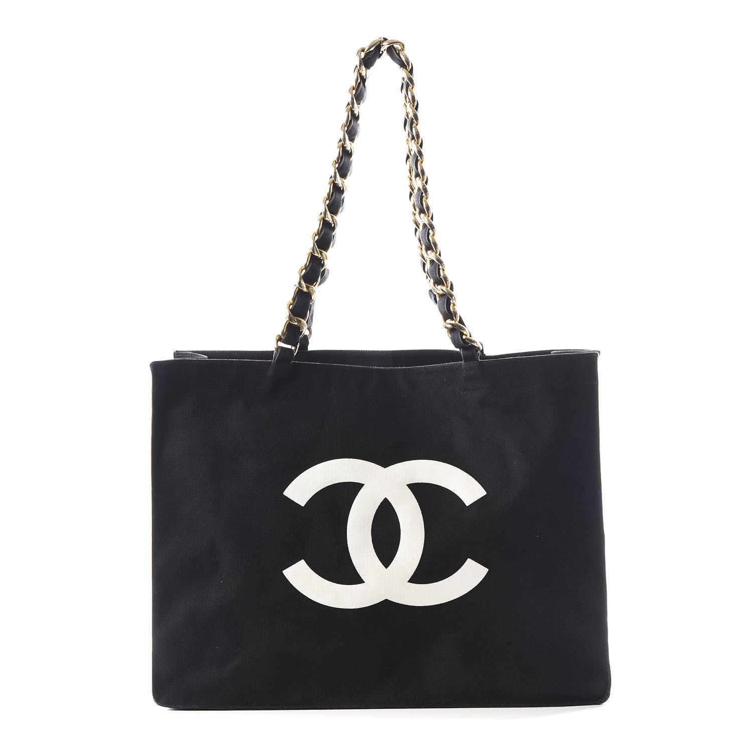 Chanel Canvas Chain Jumbo CC Tote Black 1 of 10