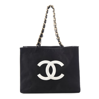 Chanel Canvas Chain Jumbo CC Tote Black 1 of 10