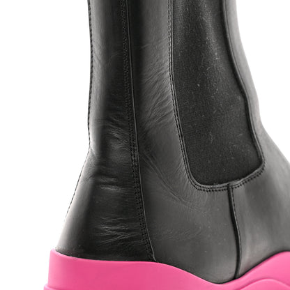 Bottega Veneta Calfskin The Tire Chelsea Boots 40 Black Hollyhock 12 of 13