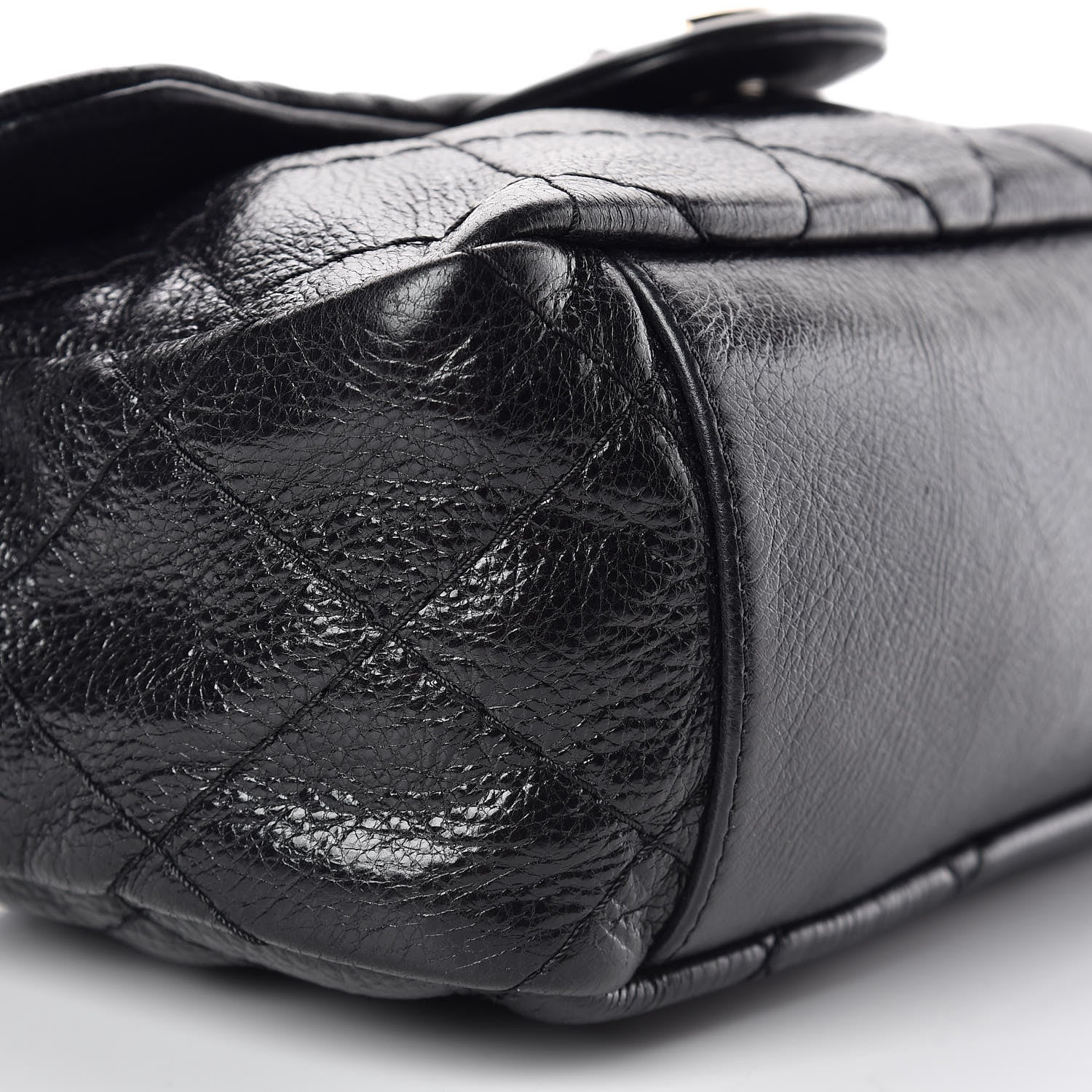 Chanel Glazed Calfskin Stitched On The Road Flap Black 6 of 11
