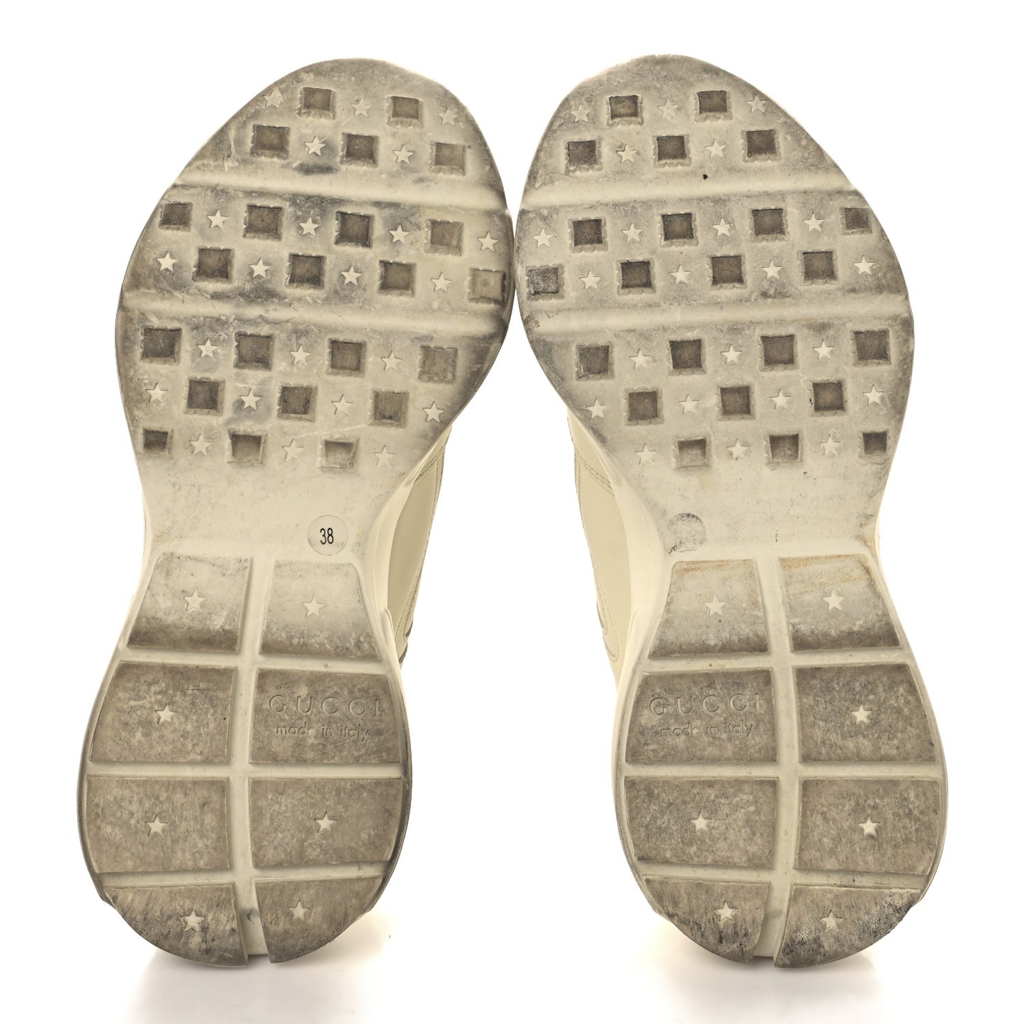 Calfskin Logo Womens Rhyton Sneakers 38 Ivory