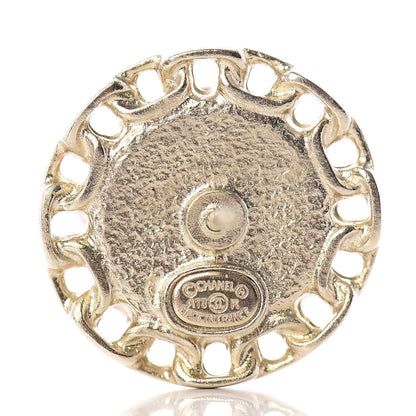 Chanel Resin Chain CC Round Earrings Gold Pink 3 of 4