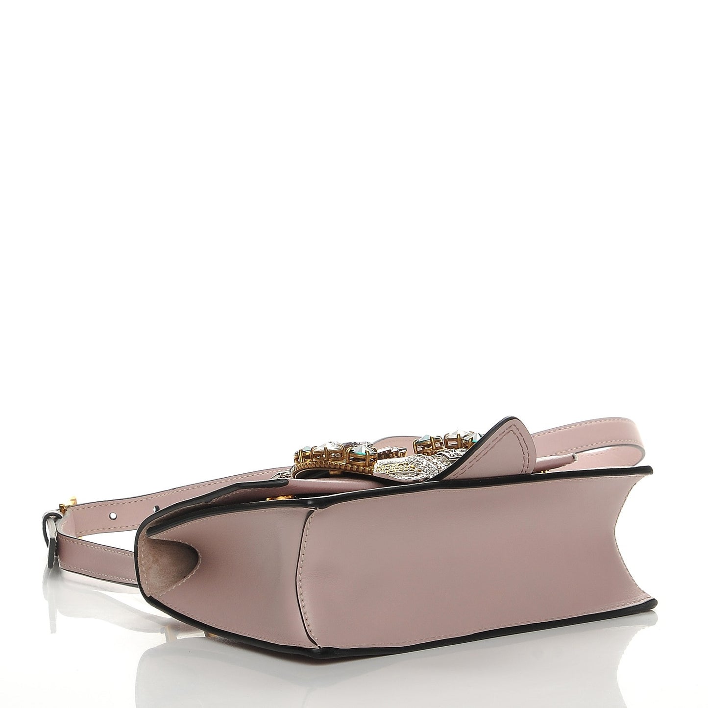 Goatskin Madras Soft Calf Crystal Embellished Shoulder Bag Mughetto