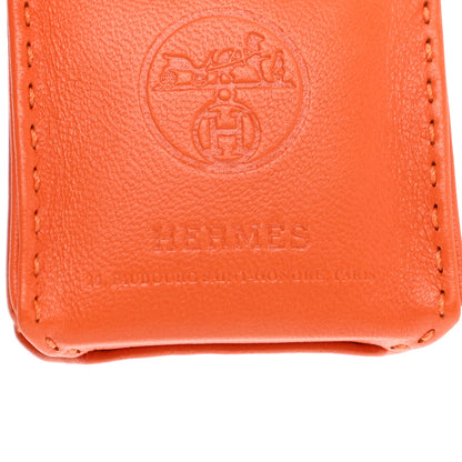 Hermes Milo Lambskin Swift Shopping Bag Charm Feu Gold 3 of 5