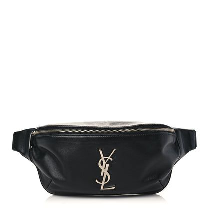 Saint Laurent Calfskin Monogram Belt Bag Black 1 of 7