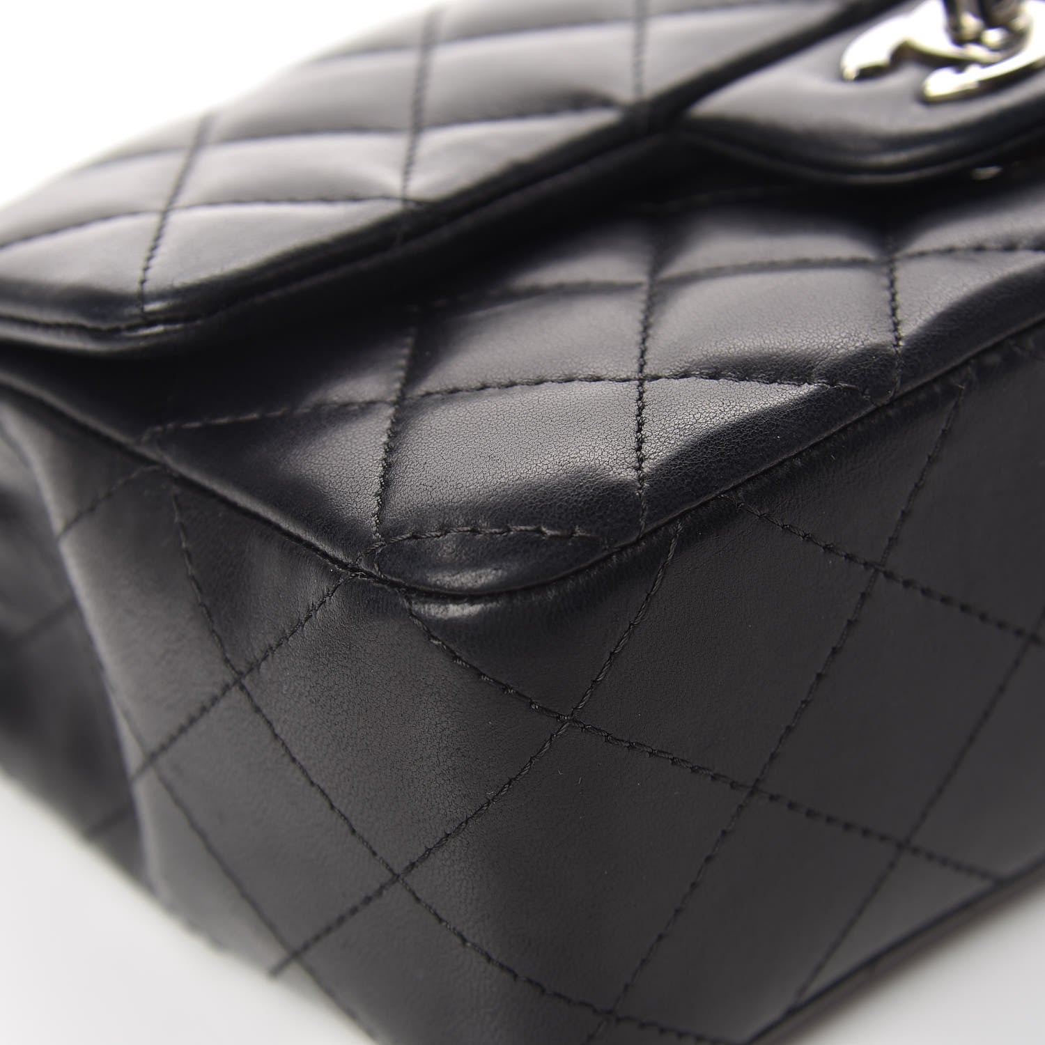 Chanel Lambskin Quilted Mini Rectangular Flap Black 10 of 17
