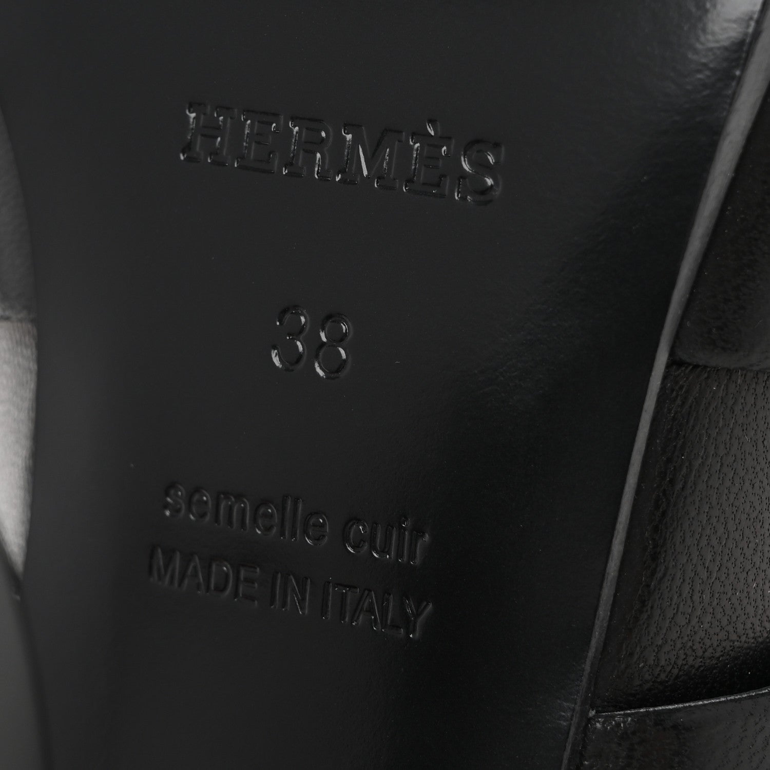 Hermes Nappa Hanna 95 Sandal 38 Black 7 of 9