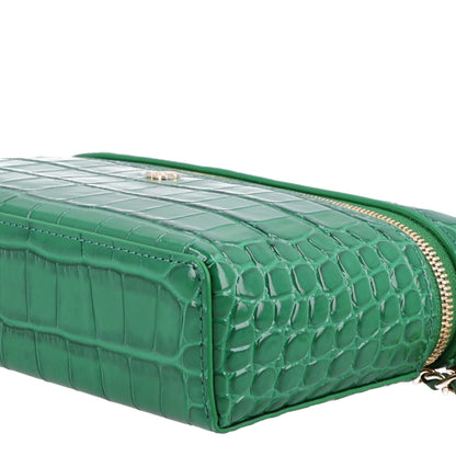 Chanel Calfskin Crocodile Embossed Crococo Exoticoco Vanity With Chain Green 10 of 10