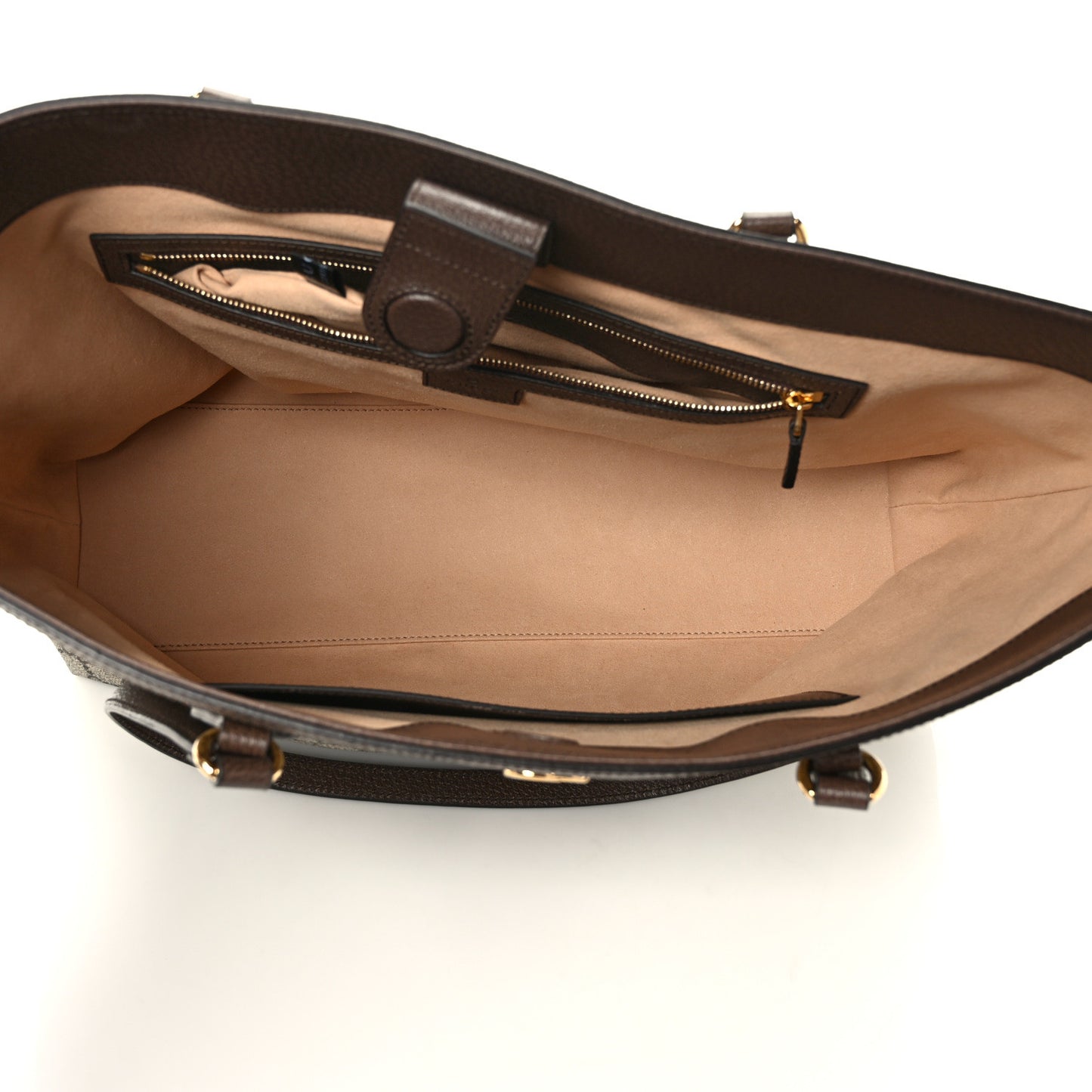 GG Supreme Monogram Medium Ophidia Shopping Tote Brown
