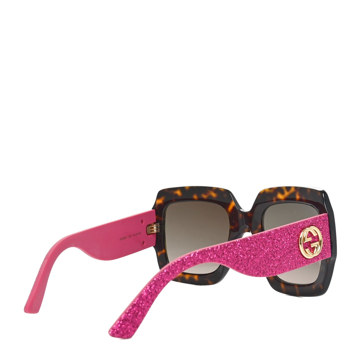 Square Frame GG0102S Sunglasses Glitter Pink Multi