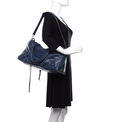 Balenciaga Agneau Classic Hardware Part Time Bleu Mineral 2 of 14