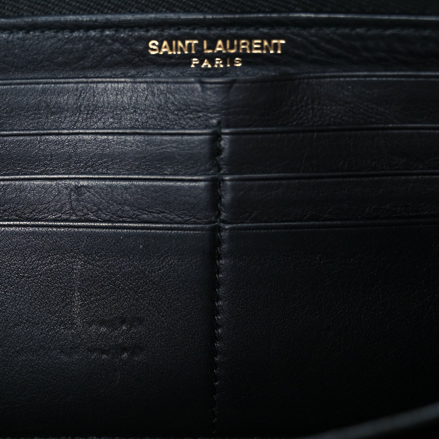 Calfskin Classic Y Ligne Zip Around Wallet Black